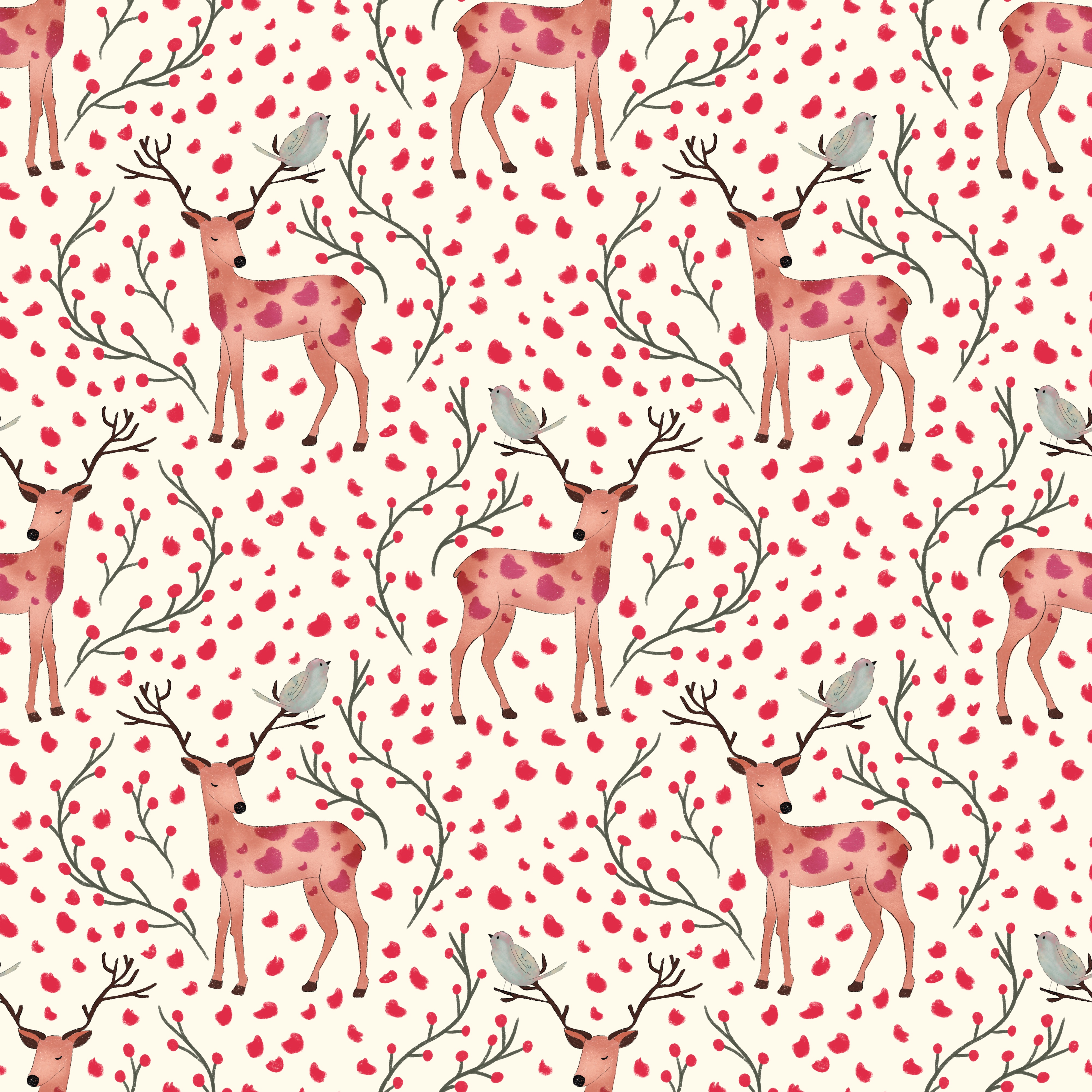 IMG 6951 — coordinate pattern from the Deers and birds collection
