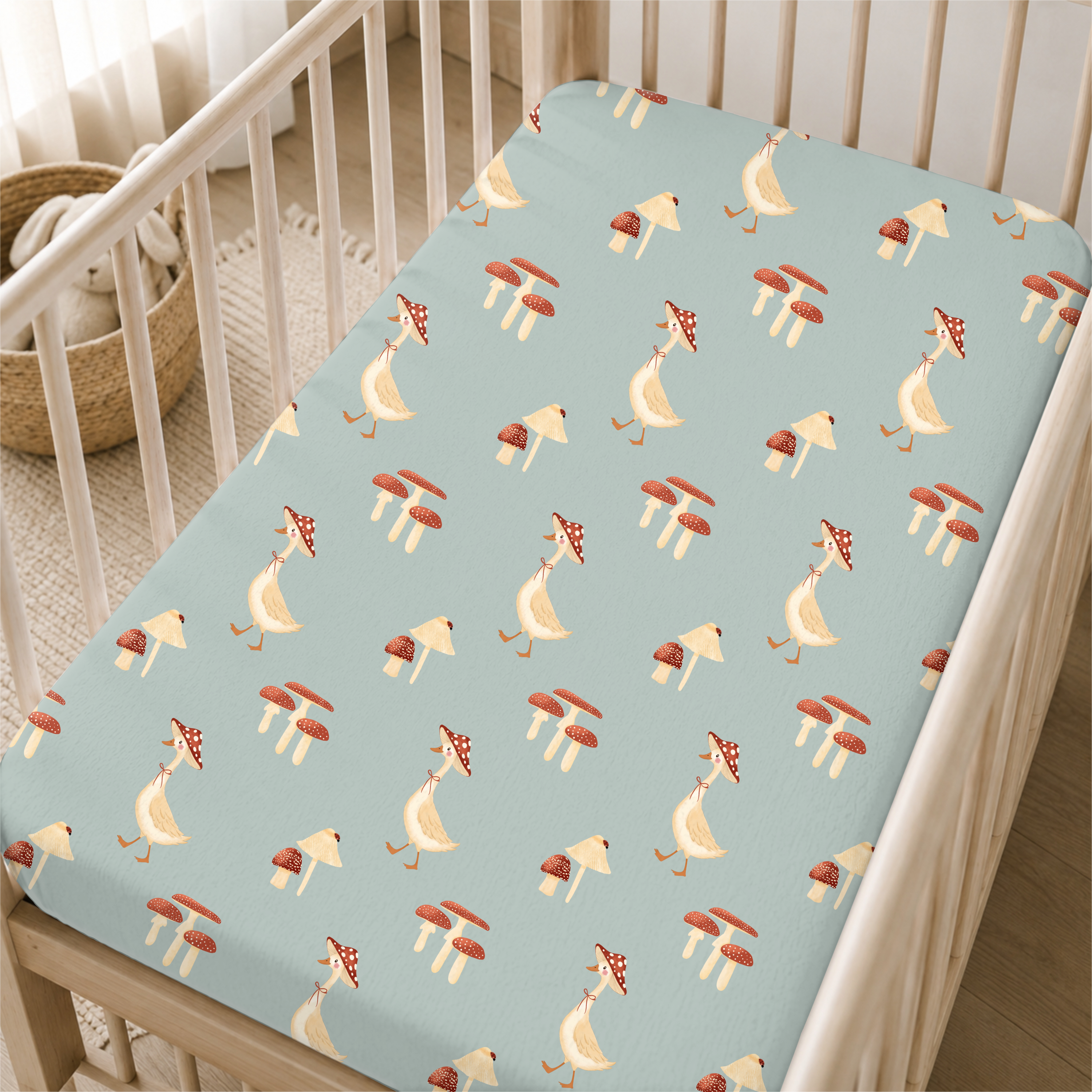IMG 6930 pattern shown on a bedding mockup