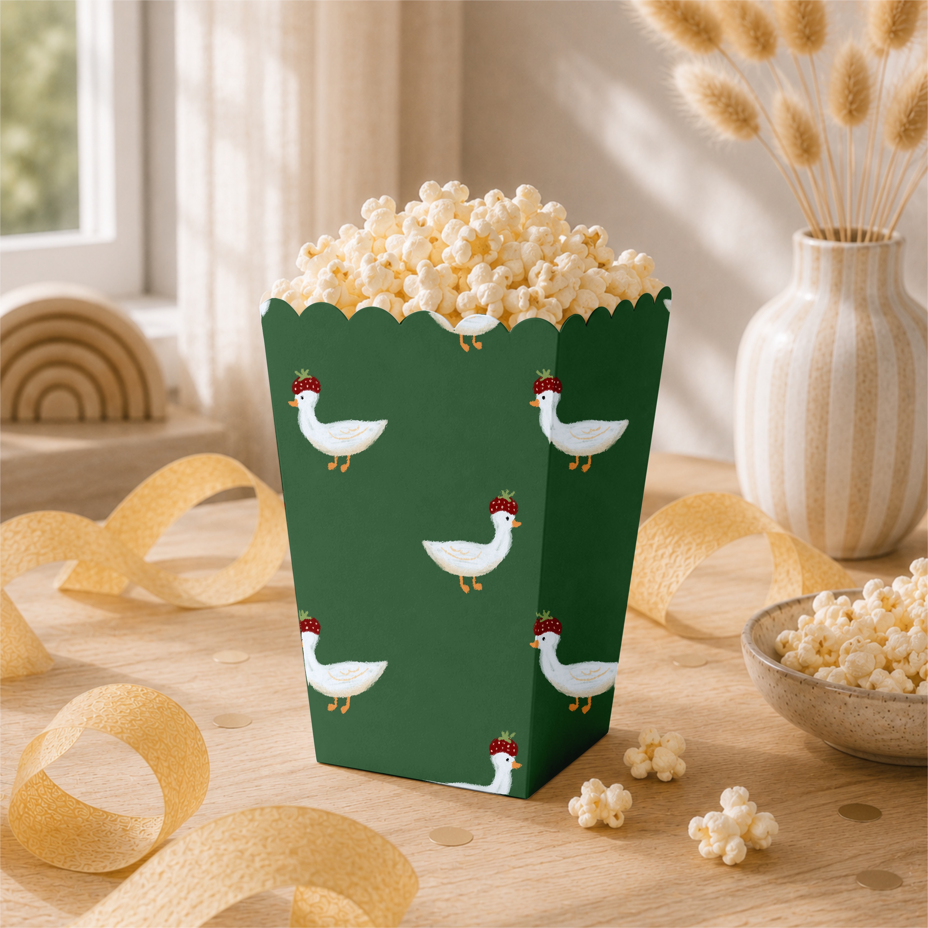 Strawberry.hat.goose 0 pattern shown on a packaging mockup